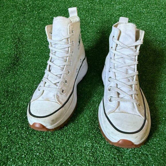 Converse Run Star Hike Women 6.5 White Black Gum Bold Lifestyle Sneakers 166799C - Picture 2 of 13